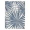 World Rug Gallery Tropical Leaves Nature Inspired Indoor/Outdoor Area Rug 5' x 7' Blue 4030BLUE5X7 - alternate 4